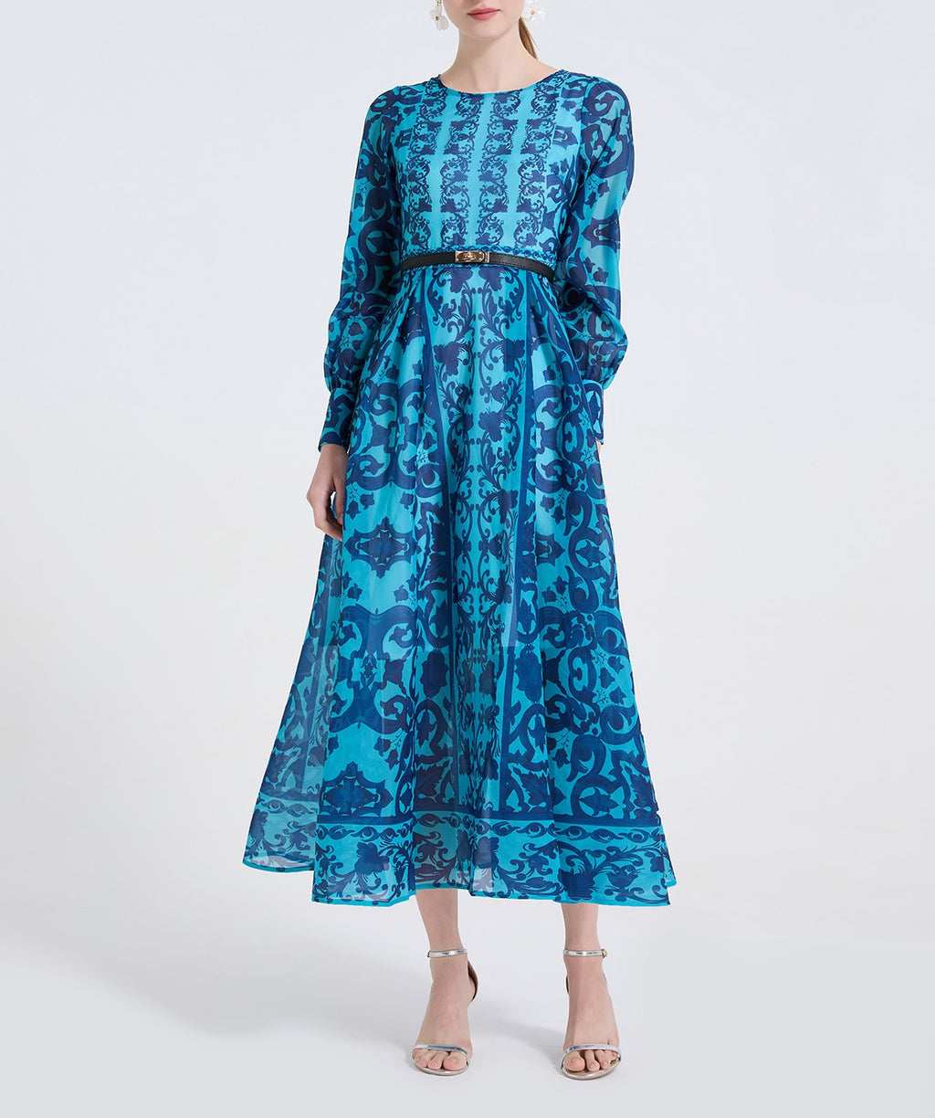 Women's 's Printed High-Waisted Bodycon Dress