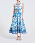 Women's 's Peacock Print Maxi Dress