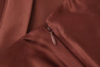 Women's Top Product Contrast Color Lace Trim Silk Satin Textured Skirt