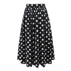 Women's Polka-Dot Ruched Smocked Midi Skirt Set