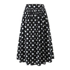 Women's Polka-Dot Ruched Smocked Midi Skirt Set