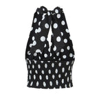Women's Polka-Dot Ruched Smocked Midi Skirt Set