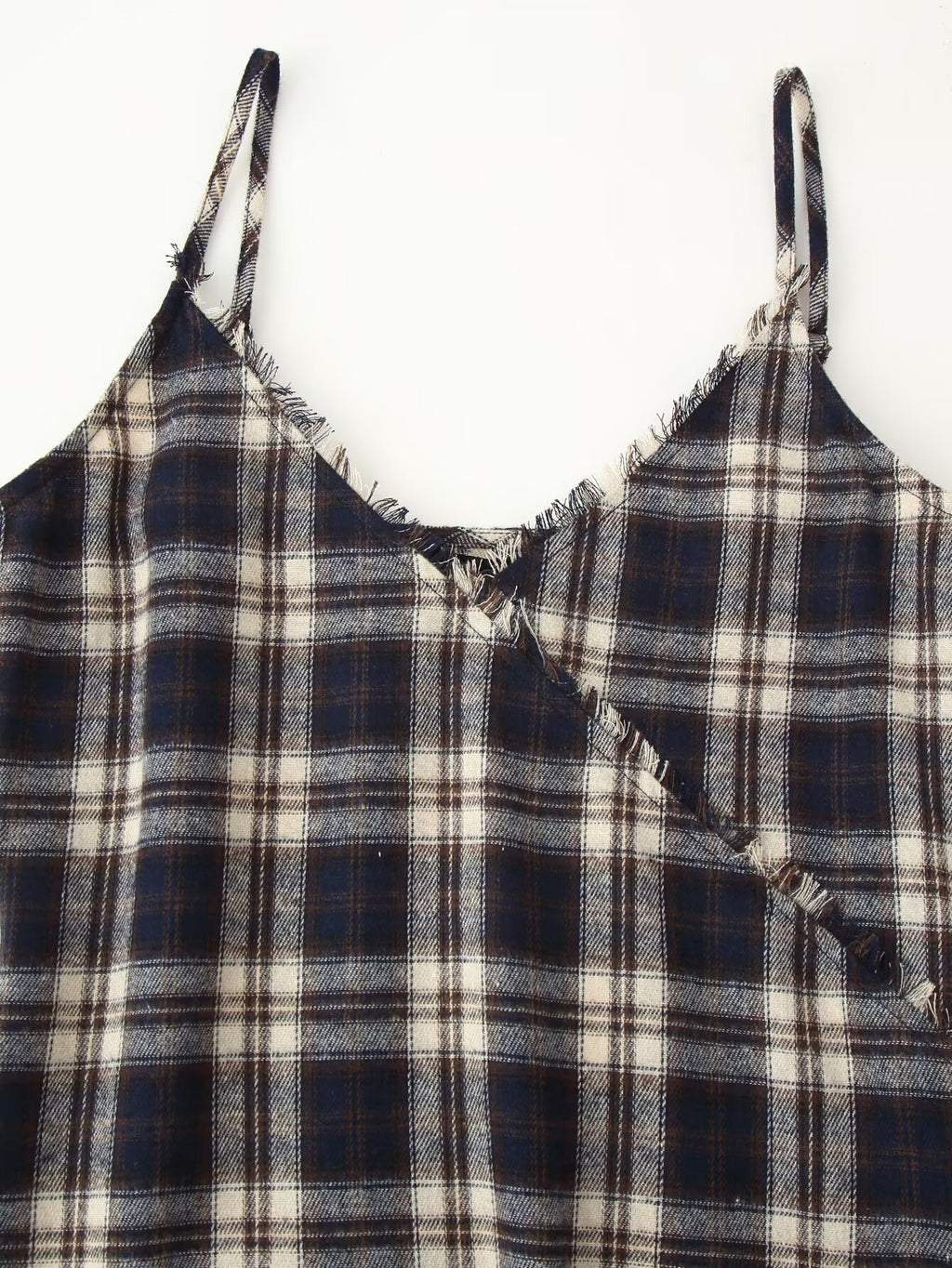 Asymmetric Plaid Dress
