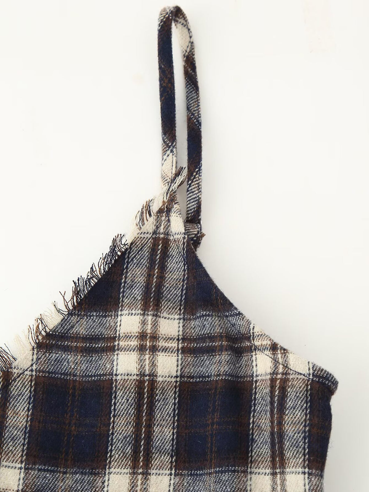 Asymmetric Plaid Dress