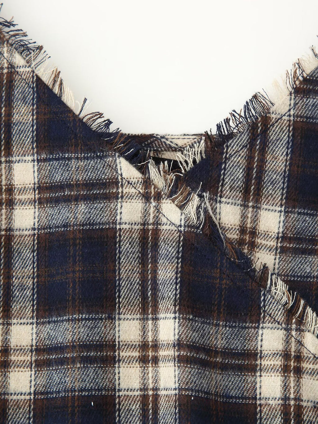 Asymmetric Plaid Dress