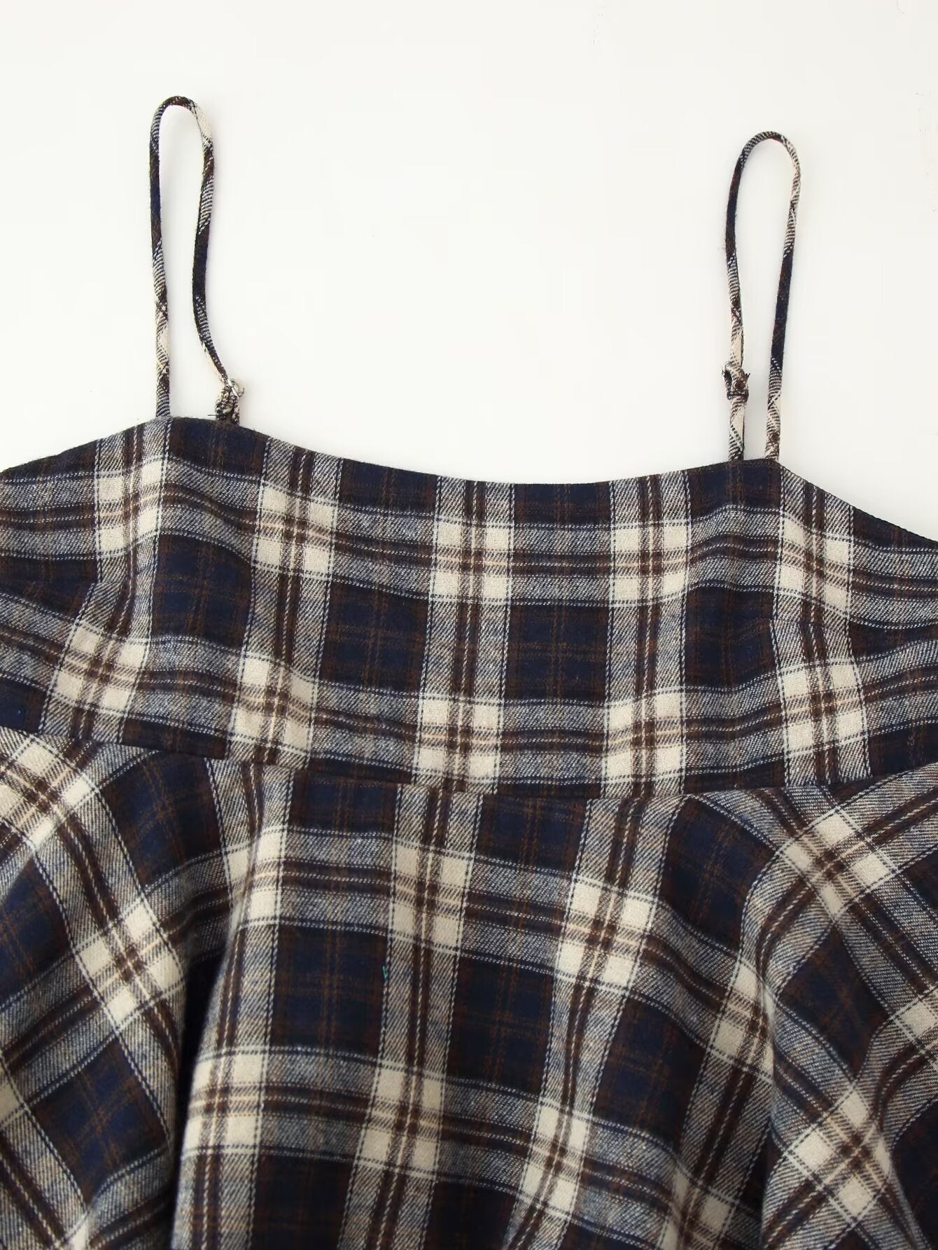 Women's Plaid Ruffle-Trim Camisole Top