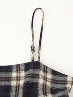 Women's Plaid Ruffle-Trim Camisole Top