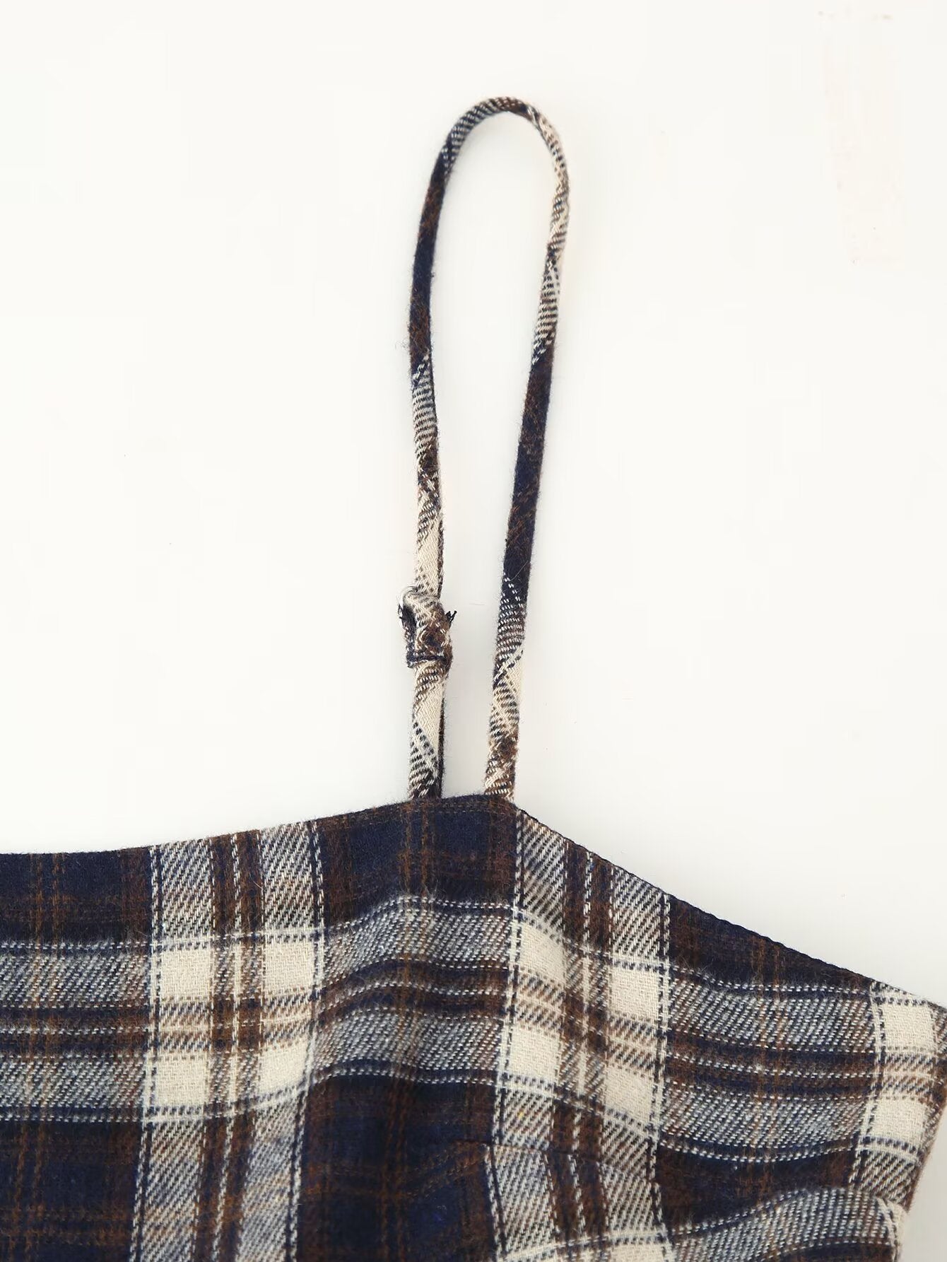 Women's Plaid Ruffle-Trim Camisole Top
