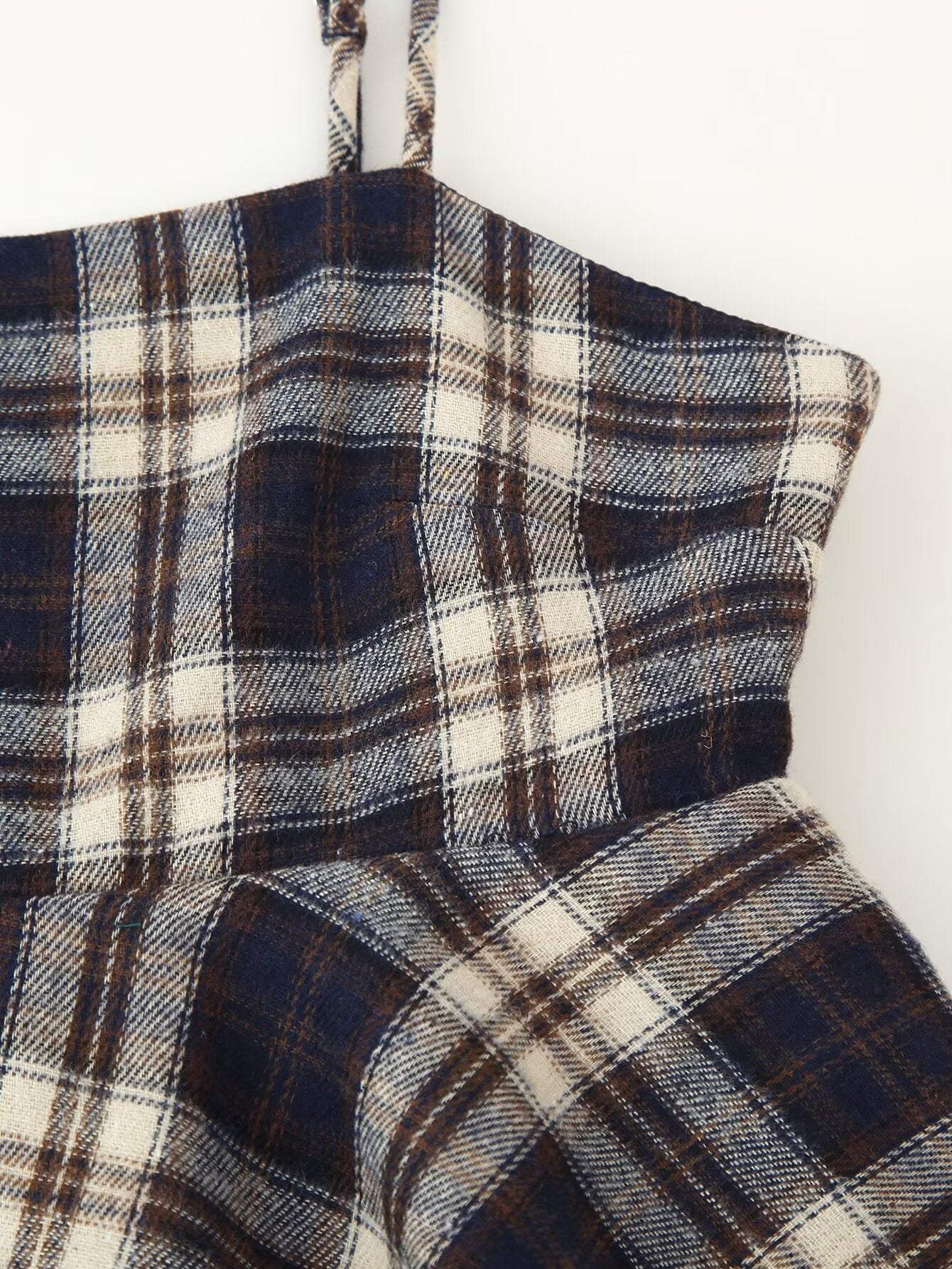 Women's Plaid Ruffle-Trim Camisole Top