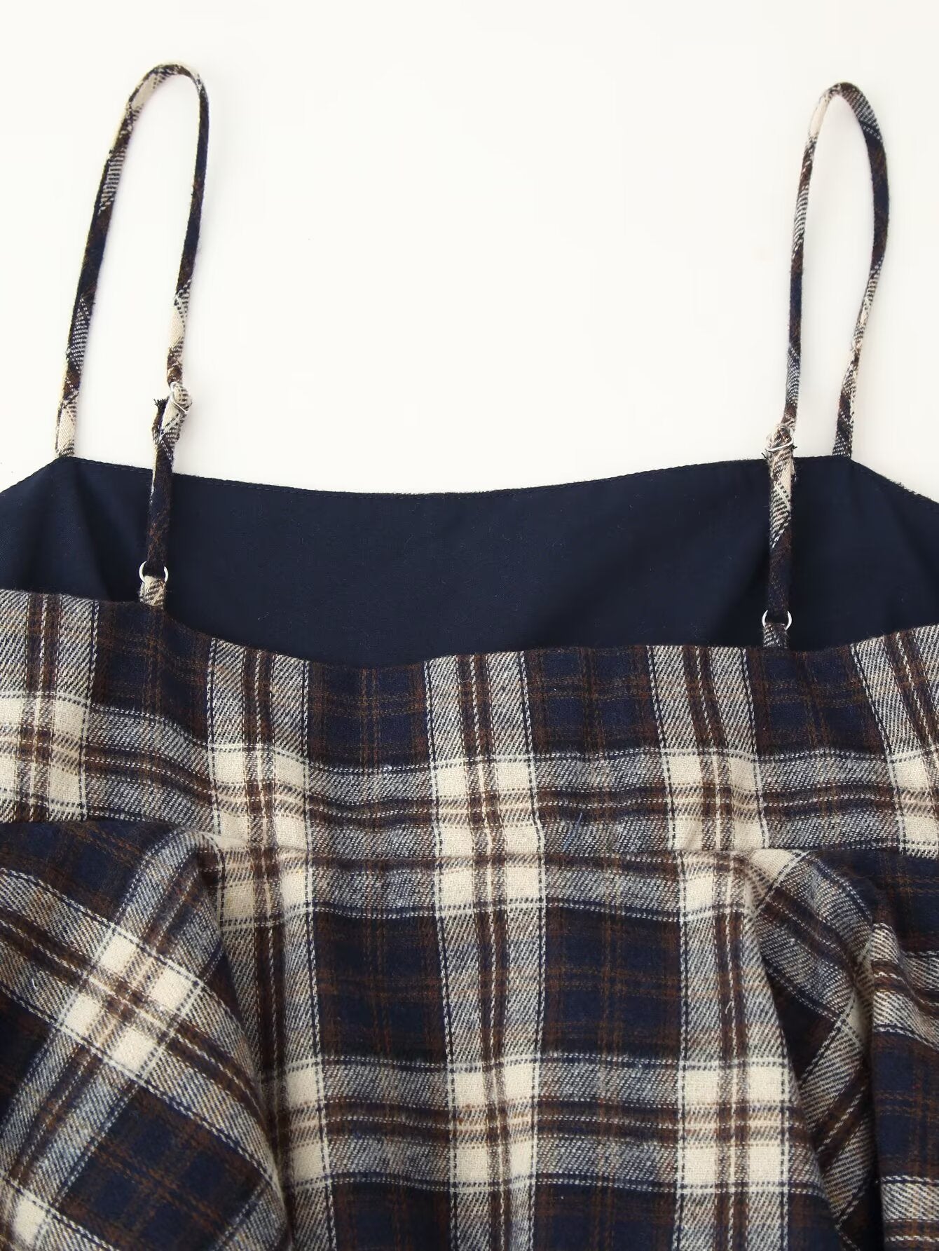Women's Plaid Ruffle-Trim Camisole Top