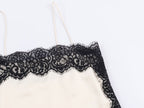 Autumn Silk Satin Texture Lace Sexy Camisole