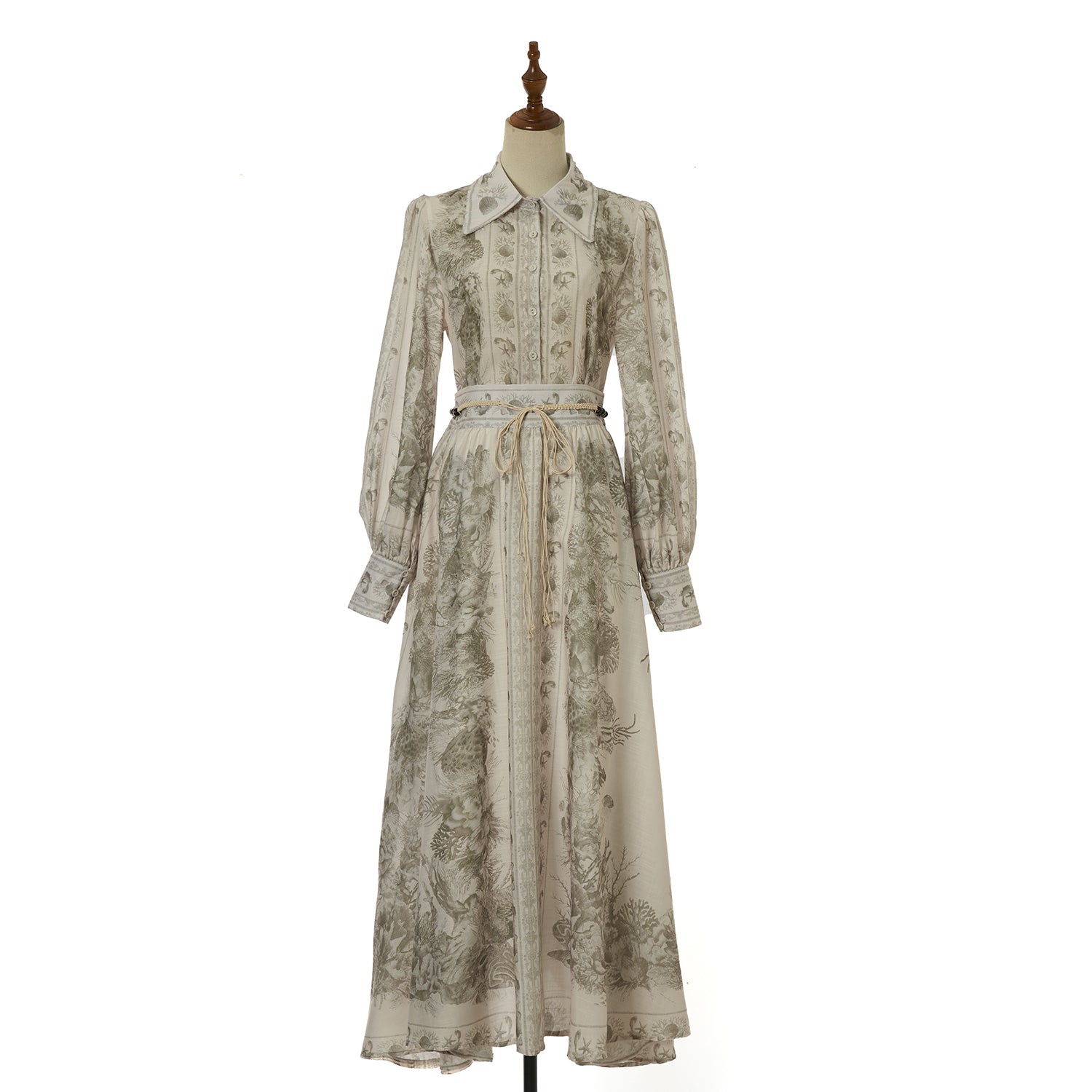 Women's Printed Shirt & Midi Skirt Two-Piece Set