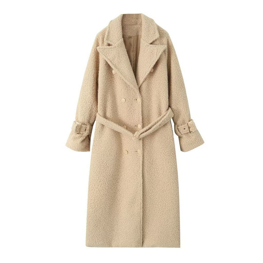 Women's Lace-Up Wool Coat