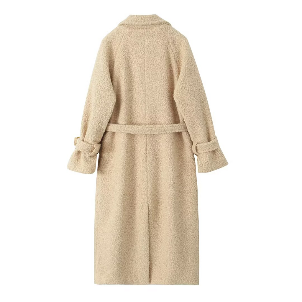 Women's Lace-Up Wool Coat
