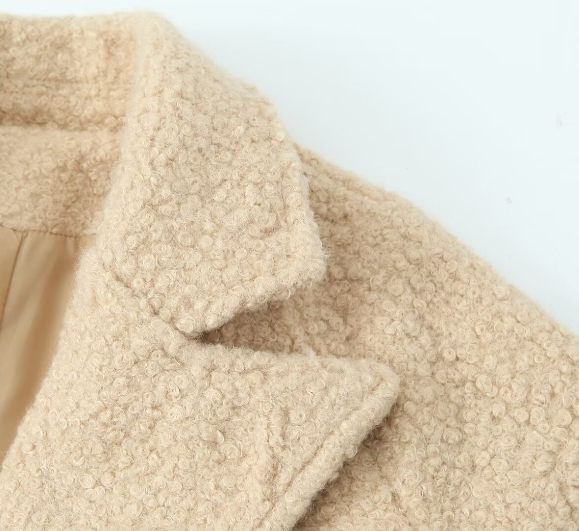 Women's Lace-Up Wool Coat