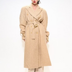 Women's Lace-Up Wool Coat