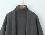 Women's Loose Sense Long Knitted Jacket and Skirt Three-Piece Set