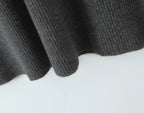 Women's Loose Sense Long Knitted Jacket and Skirt Three-Piece Set
