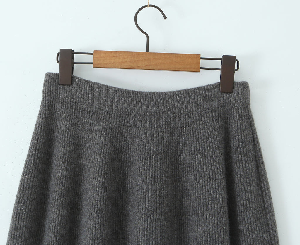Women's Loose Sense Long Knitted Jacket and Skirt Three-Piece Set