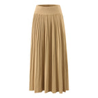 Women's Knit V-Neck Long-Sleeve Top and Skirt Two-Piece Set