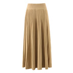 Women's Knit V-Neck Long-Sleeve Top and Skirt Two-Piece Set