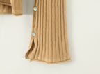 Women's Knit V-Neck Long-Sleeve Top and Skirt Two-Piece Set