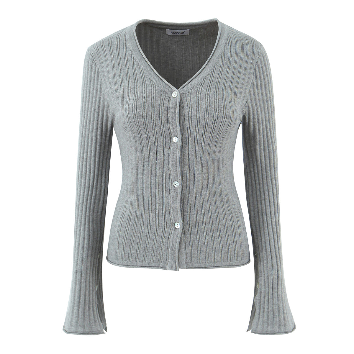 Women's Knit Pleated V-Neck Skirt Suit Two-Piece Set