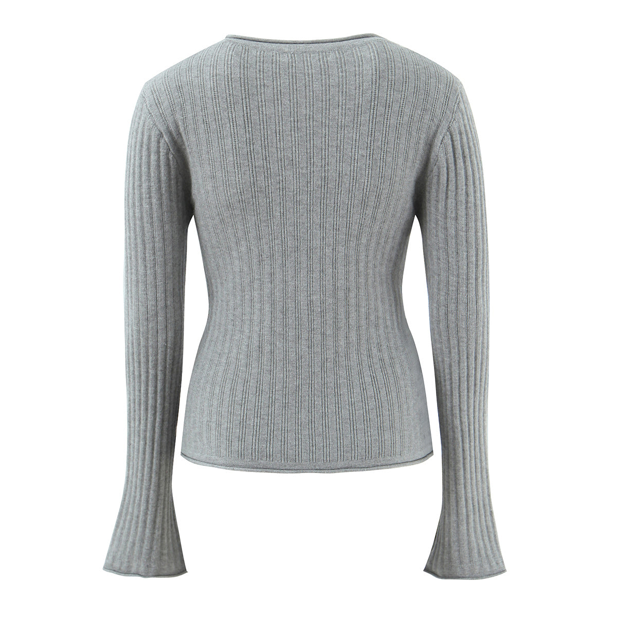 Women's Knit Pleated V-Neck Skirt Suit Two-Piece Set