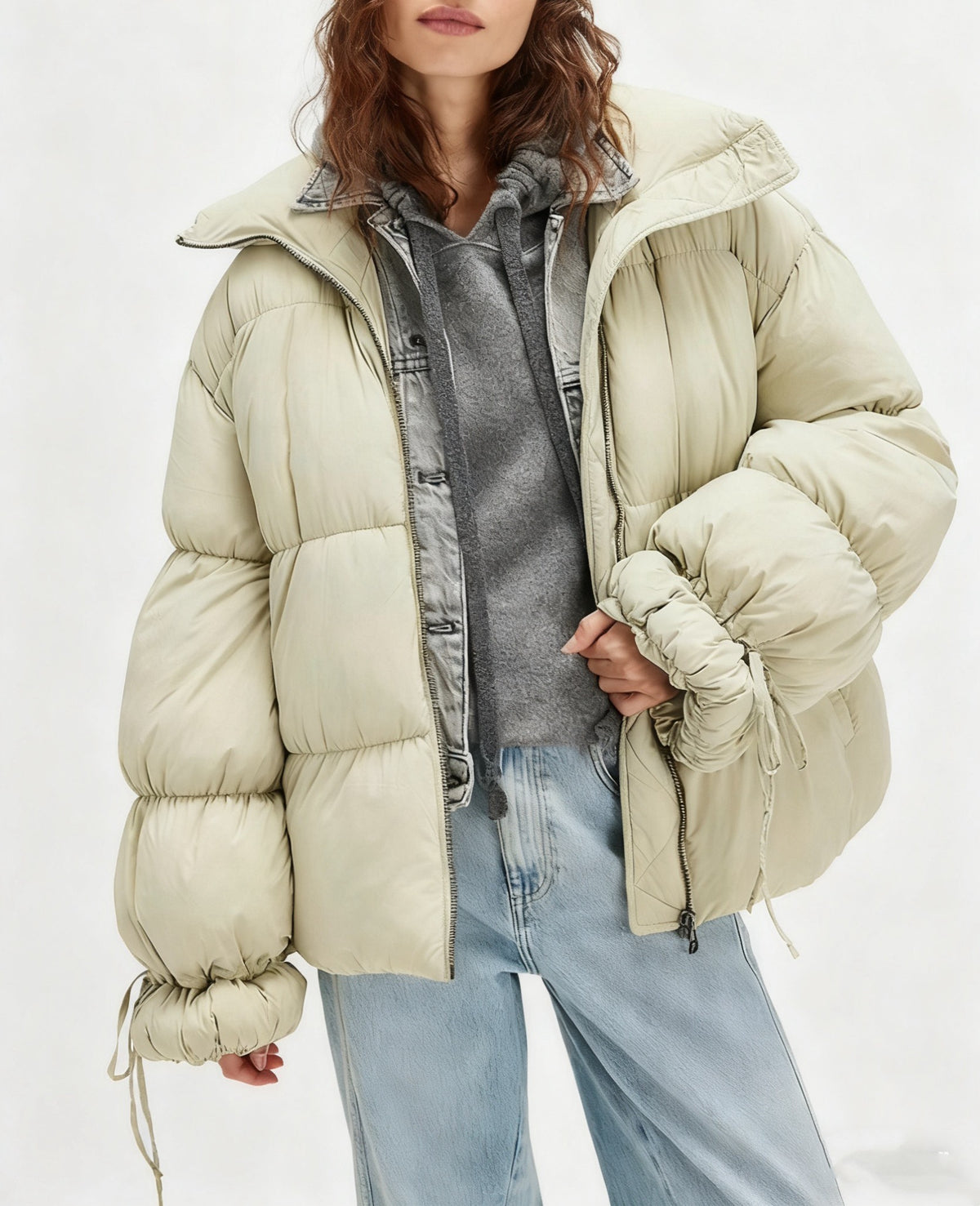Women's Fluffy Long Sleeve Cotton Coat Coat Solid Color Loose Comfor