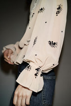 Women's Temperamental Sequin Translucent Shirt
