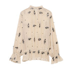Women's Temperamental Sequin Translucent Shirt