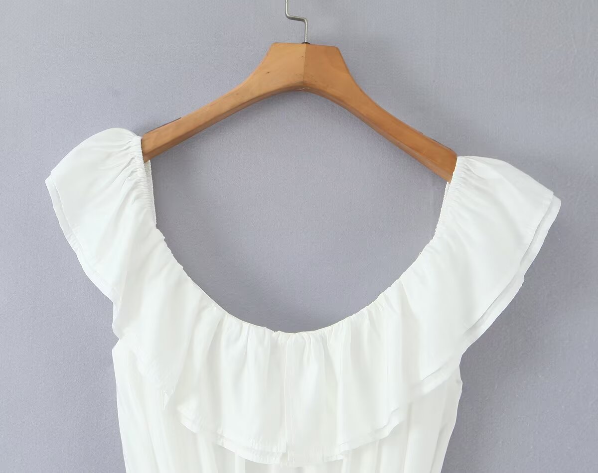 Women's French Sexy Deep U Neck Fitted Waist Bowknot Lace Up Dress Slim Fit Slimming Sexy Vest Dress