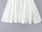 Women's French Sexy Deep U Neck Fitted Waist Bowknot Lace Up Dress Slim Fit Slimming Sexy Vest Dress