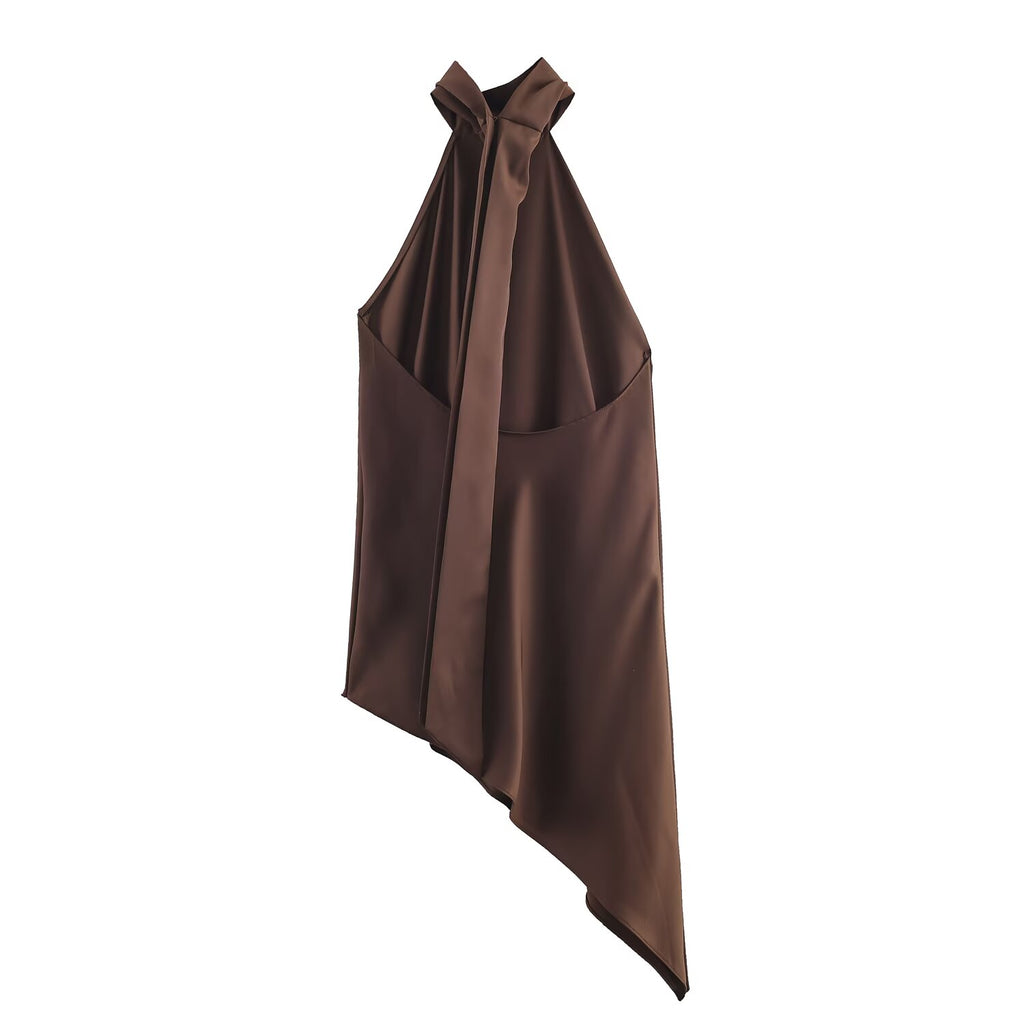 Internet Asymmetric Halter Top