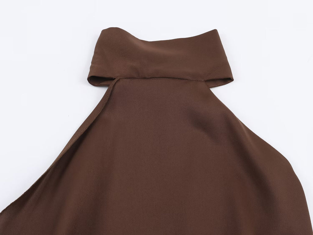 Internet Asymmetric Halter Top