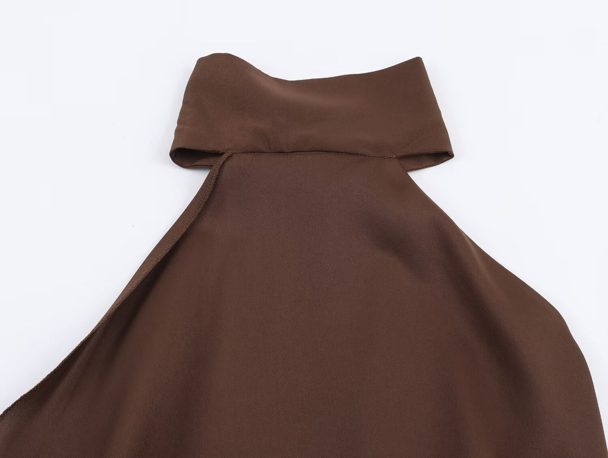 Internet Asymmetric Halter Top