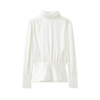 Women's Silk Satin Texture Bowknot Decoration Backless Shirt