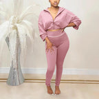 Women's Long Sleeved Casual Comfortable Sports Two Piece Set
