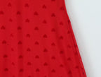 Polka-Dot Ruffled V-Neck Strap Dress