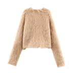 Women's Winter Casual Loose Single-Breasted Long-Sleeve Cardigan