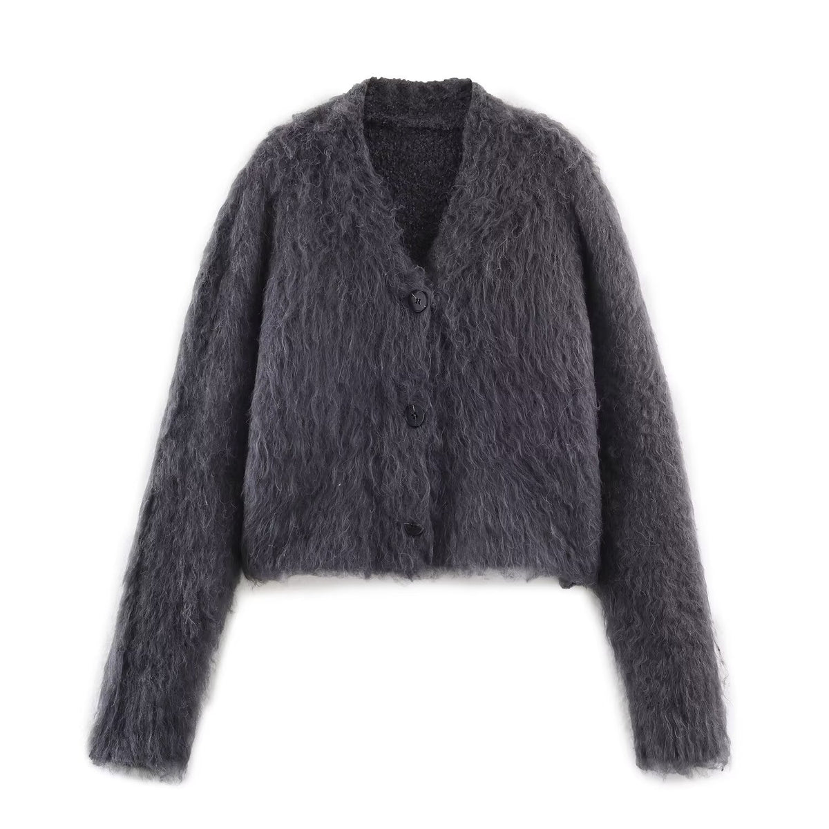 Women's Winter Casual Loose Single-Breasted Long-Sleeve Cardigan