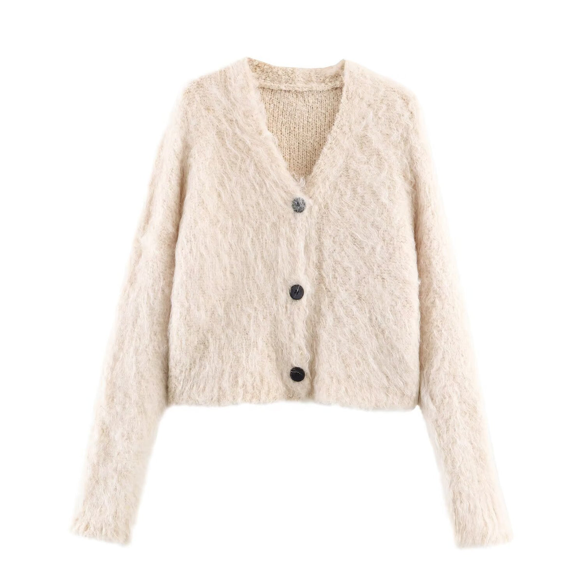 Women's Winter Casual Loose Single-Breasted Long-Sleeve Cardigan