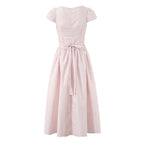 Collar Short-Sleeve Autumn Tight Waist Slim Single Breasted Maxi Dress