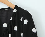 Women's Polka-Dot V-Neck Mini Dress
