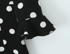 Women's Polka-Dot V-Neck Mini Dress