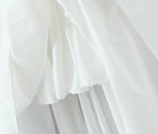 Women's Smocked Crew-Neck Puff-Sleeve Maxi Dress