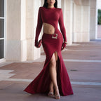 Women's Cutout Split Bodycon Maxi Dress