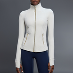Bone White Gold Color Zipper