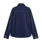 Women's Denim Long-Sleeve Blue Shirt