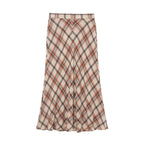 Women's Plaid Slim-Fit Midi Skirt